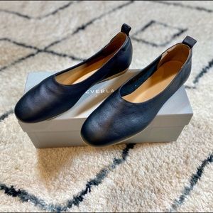 Everlane Women’s Italian Soft Leather Black “Day Glove” All Day Wear Flats NWOT
